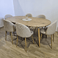 Comedor Mesa Expandible (100 - 180cms) + Sillas Bread Lino - Miniatura 4