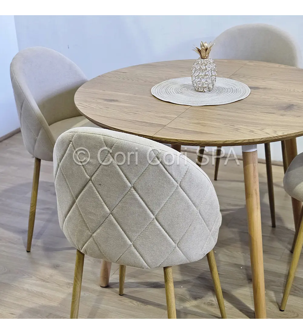Comedor Mesa Expandible (100 - 180cms) + Sillas Bread Lino