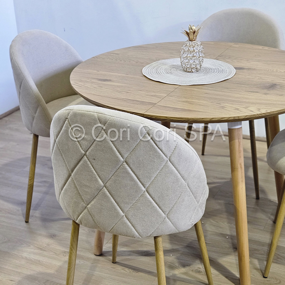 Comedor Mesa Expandible (100 - 180cms) + Sillas Bread Lino 6
