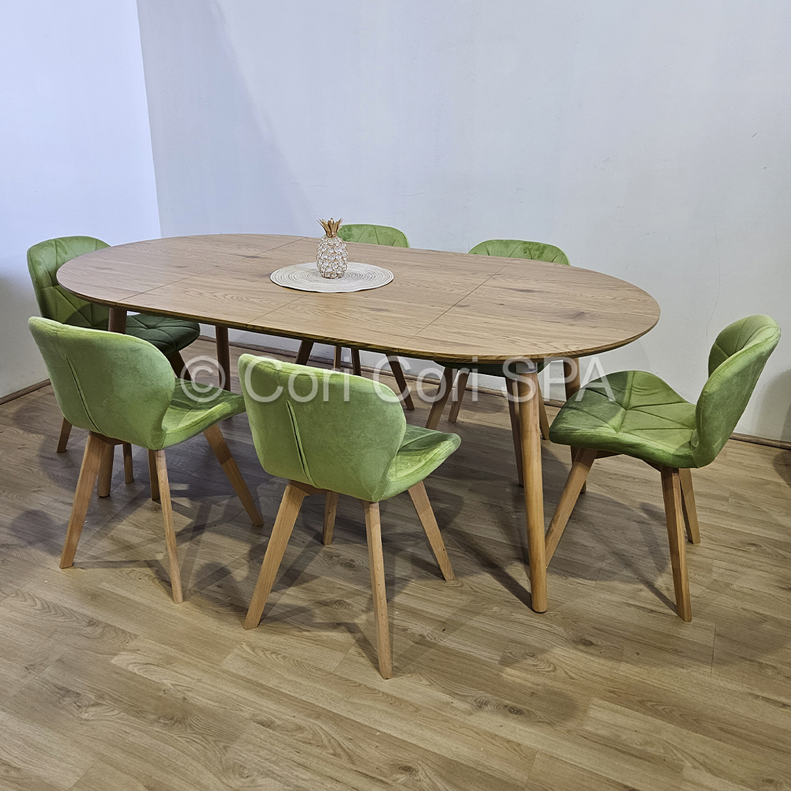 Comedor Mesa Expandible (100 - 180cms) + 6 Sillas Mariposa Velvet 7