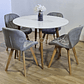 Comedor Mesa Mármol (100cms) + 4 Sillas Mariposa Velvet - Miniatura 3