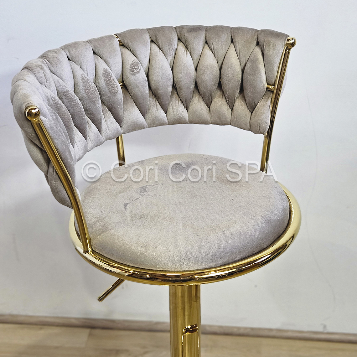Taburete Queen Velvet Gold 5