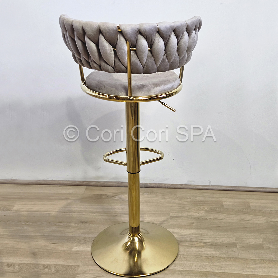 Taburete Queen Velvet Gold 10