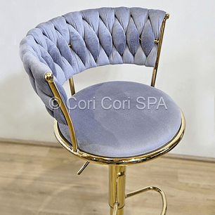 Taburete Queen Velvet Gold