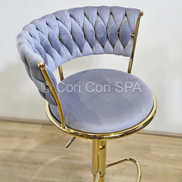 Taburete Queen Velvet Gold 2