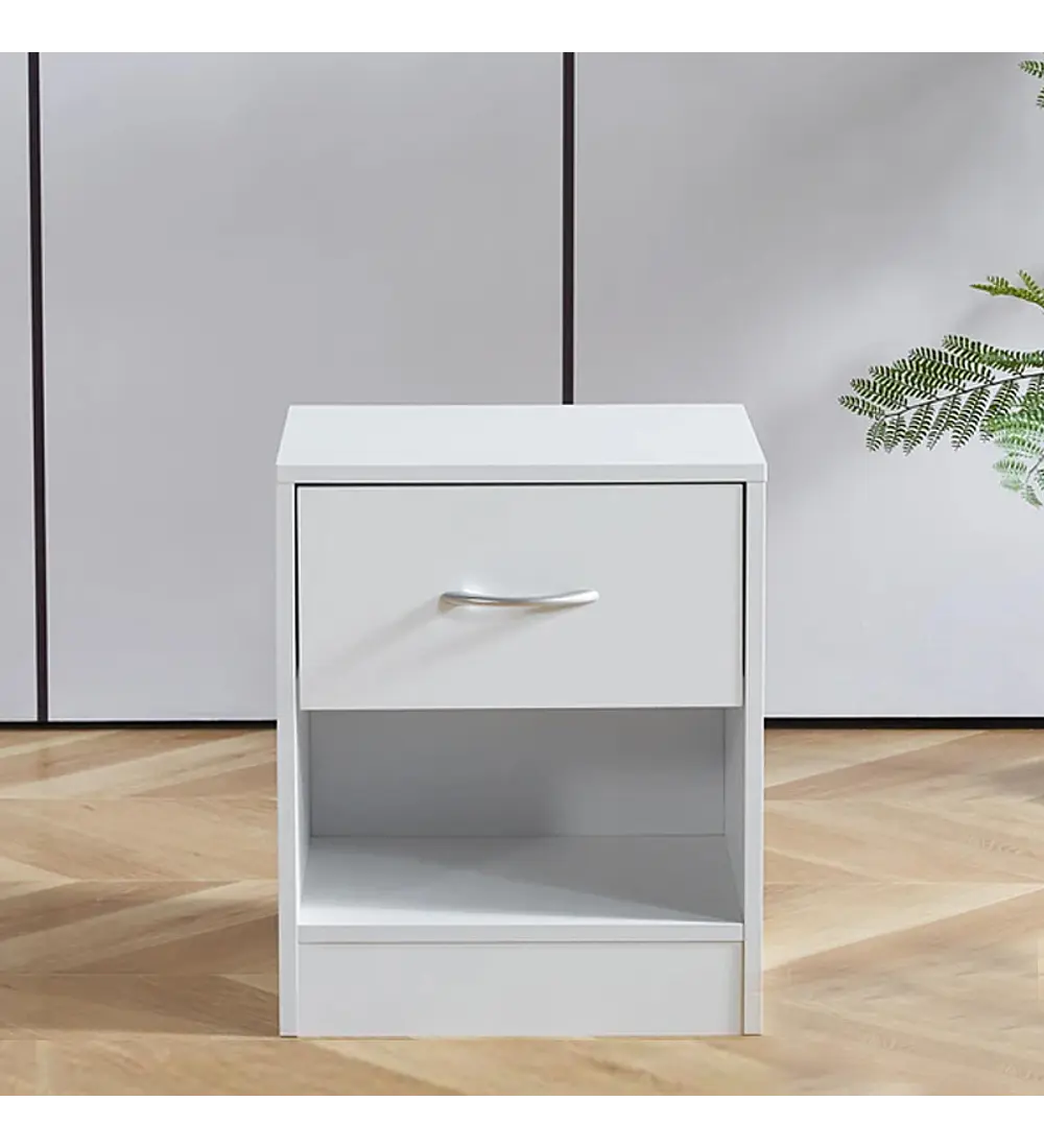 Velador Cajón y Espacio Almacenamiento Minimalista 