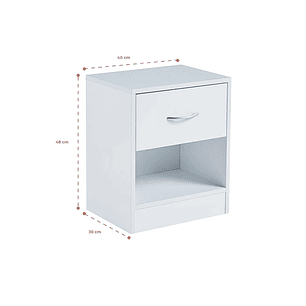 Velador Cajón y Espacio Almacenamiento Minimalista 