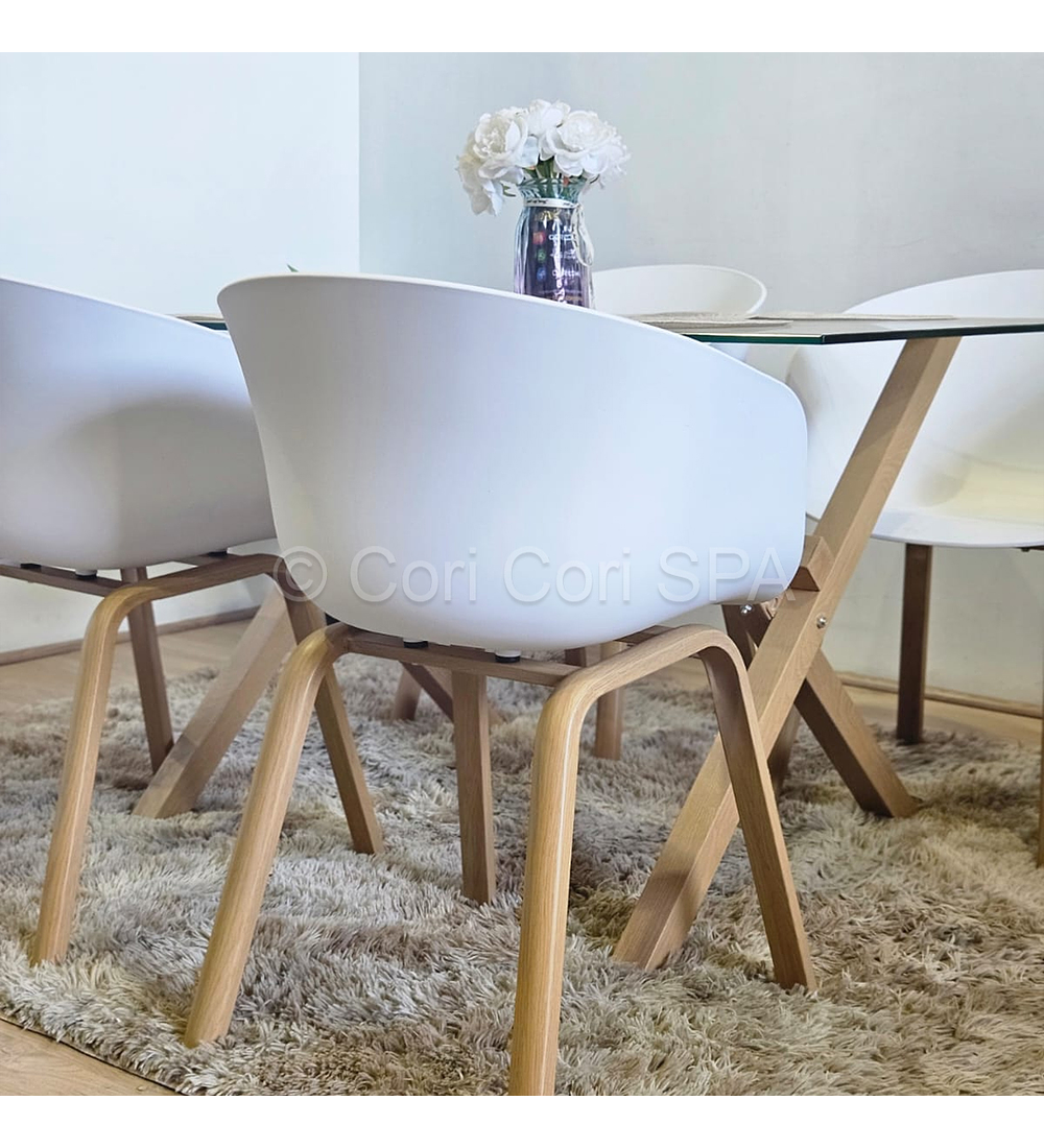 Comedor Medlock 140x90cm + 4 Sillas Cup