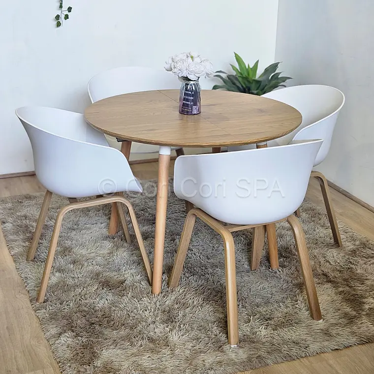 Comedor Mesa Expandible (100 - 180cms) + 4 Sillas Cup 5