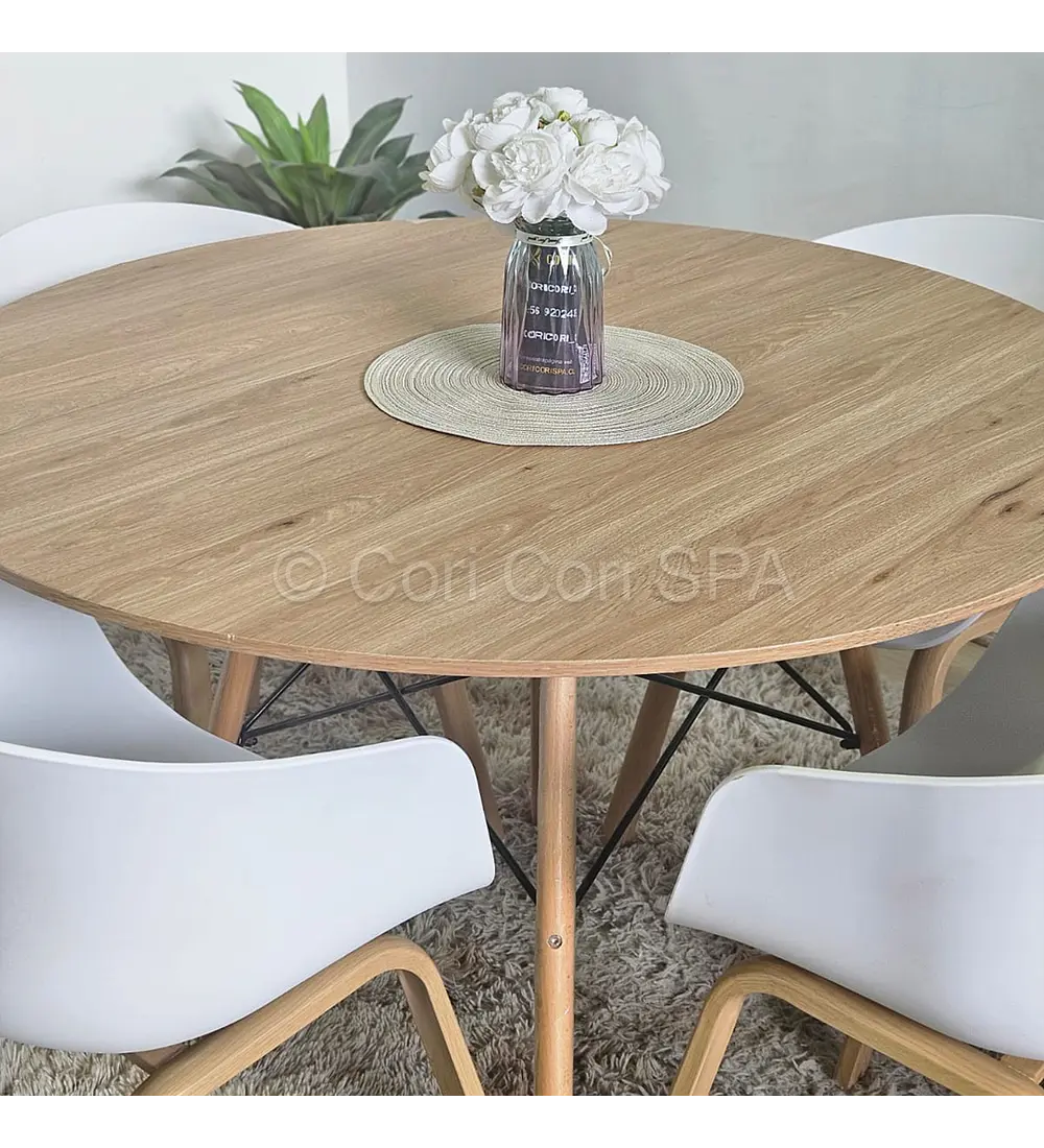 Comedor Mesa Wood 120cms + 4 Sillas Cup