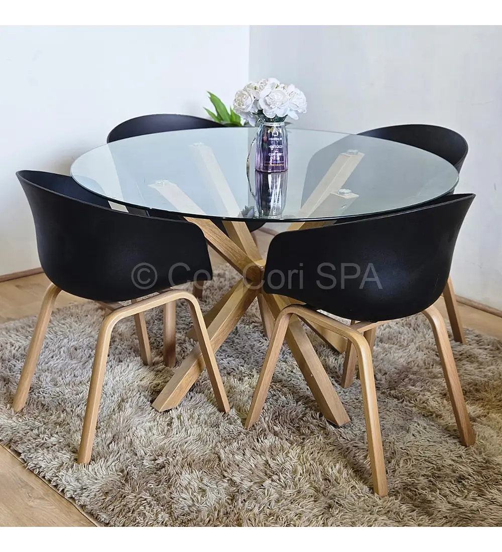 Comedor Mesa Warwick 100cm + 4 Sillas Cup