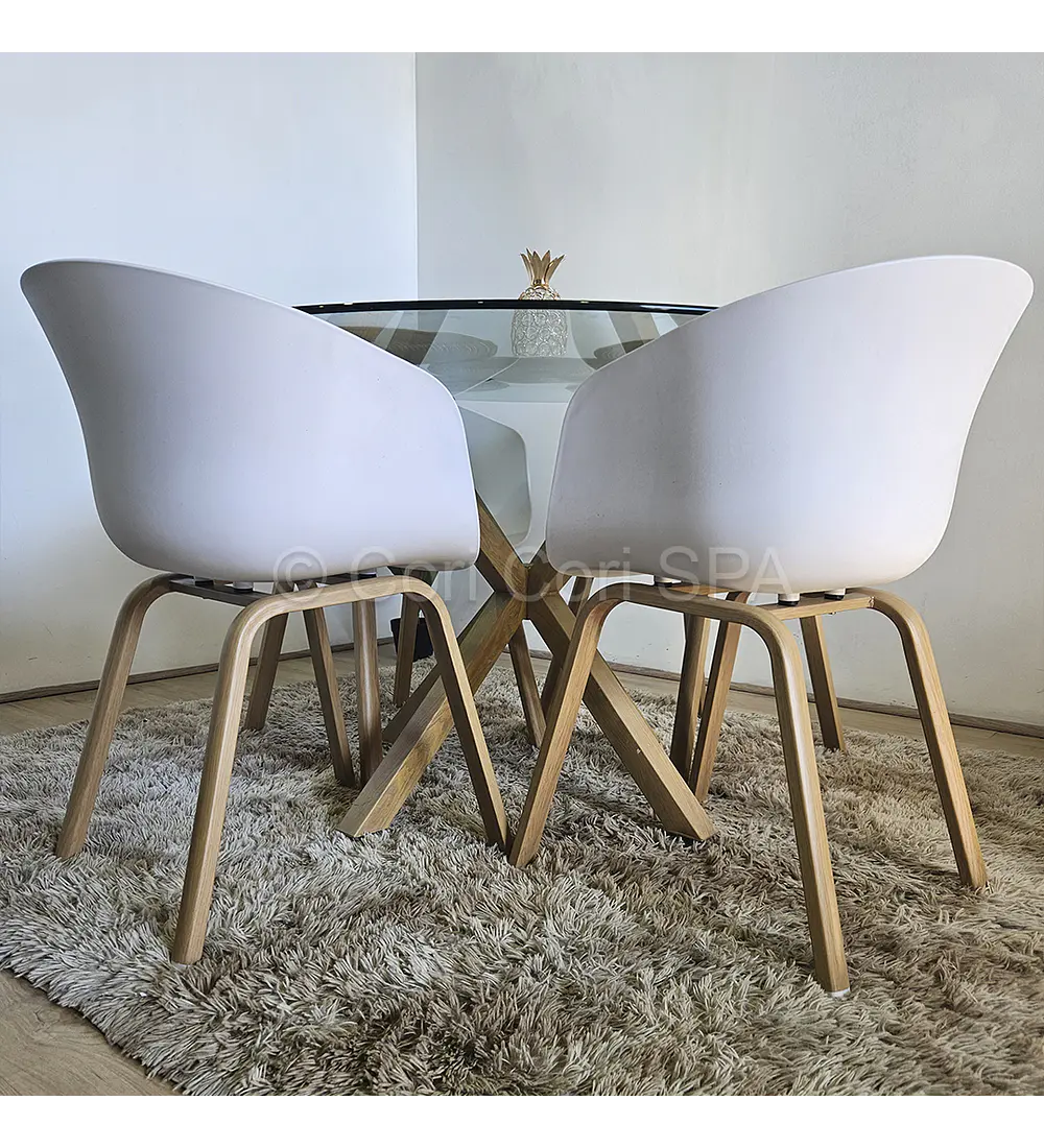 Comedor Mesa Warwick 100cm + 4 Sillas Cup