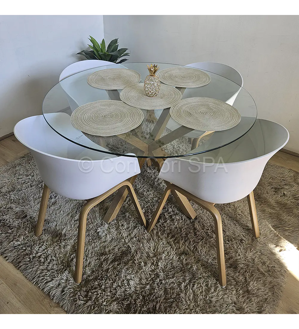 Comedor Mesa Warwick 100cm + 4 Sillas Cup