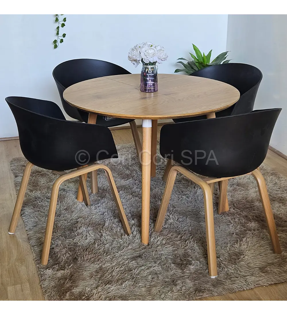 Comedor Mesa Expandible (100 - 180cms) + 4 Sillas Cup
