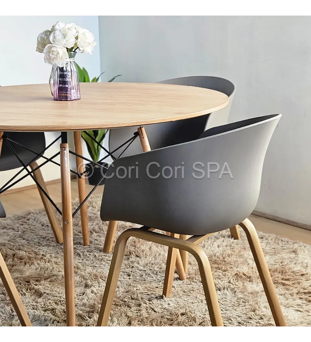 Comedor Mesa Wood 100cms + 4 Sillas Cup