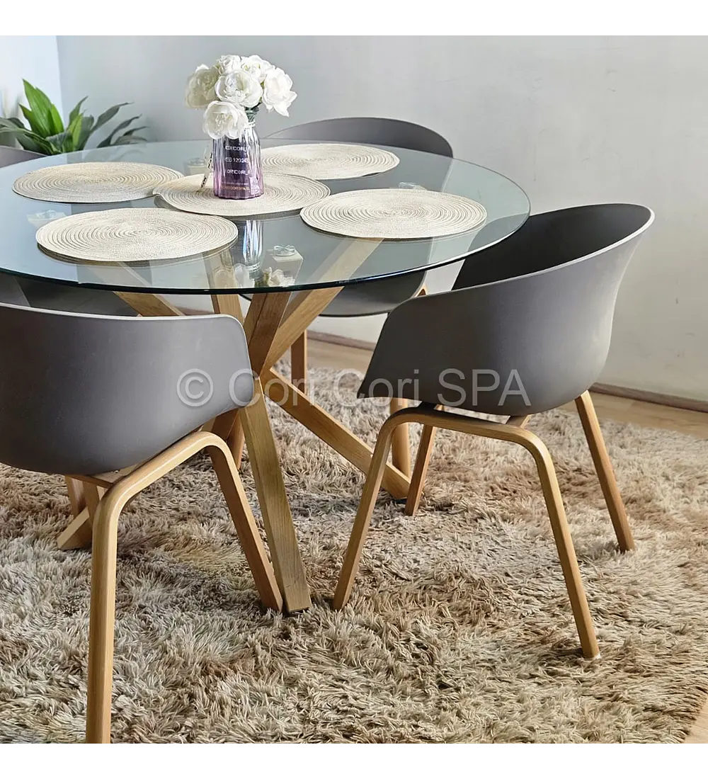 Comedor Mesa Warwick 100cm + 4 Sillas Cup