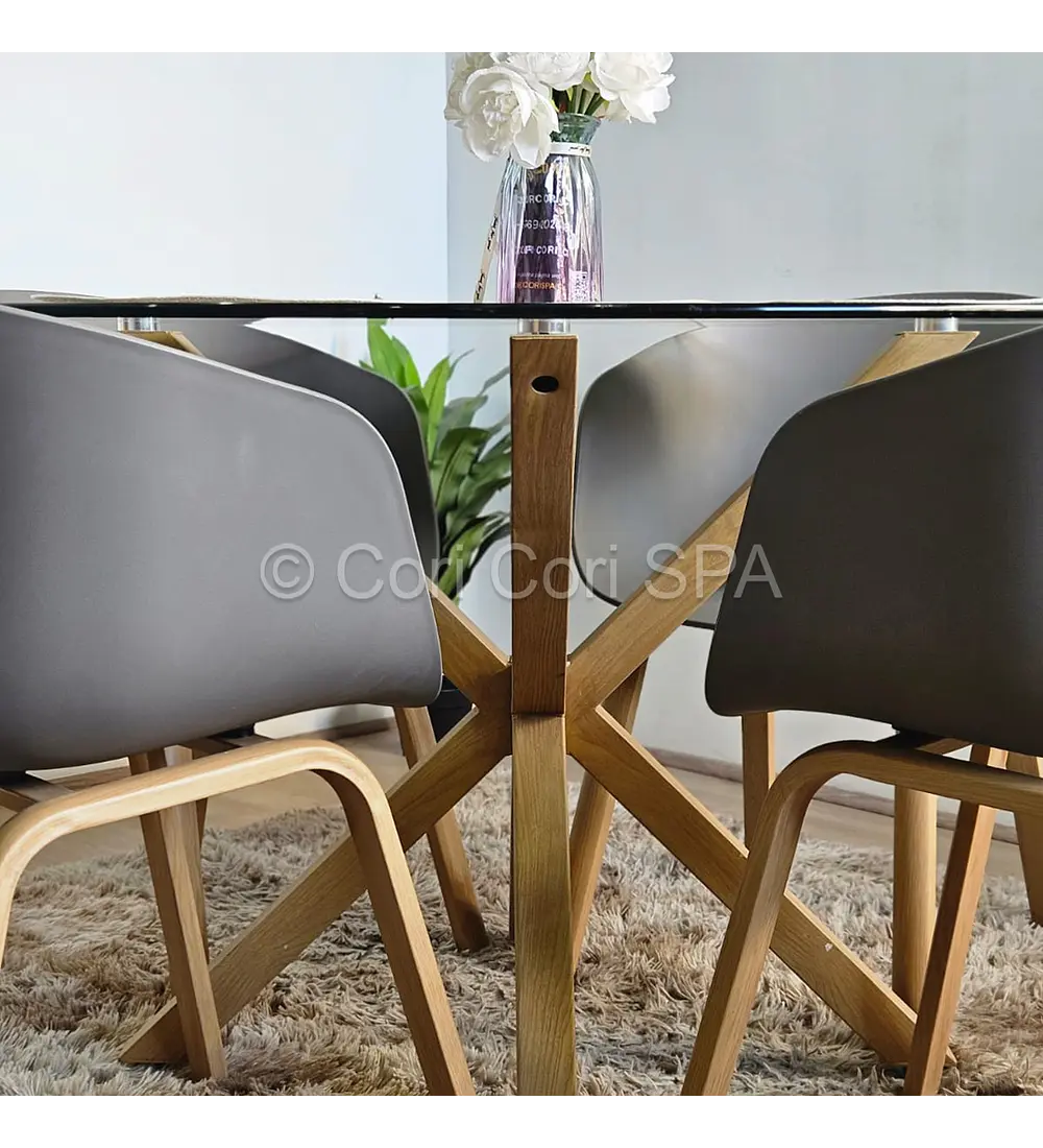 Comedor Mesa Warwick 100cm + 4 Sillas Cup