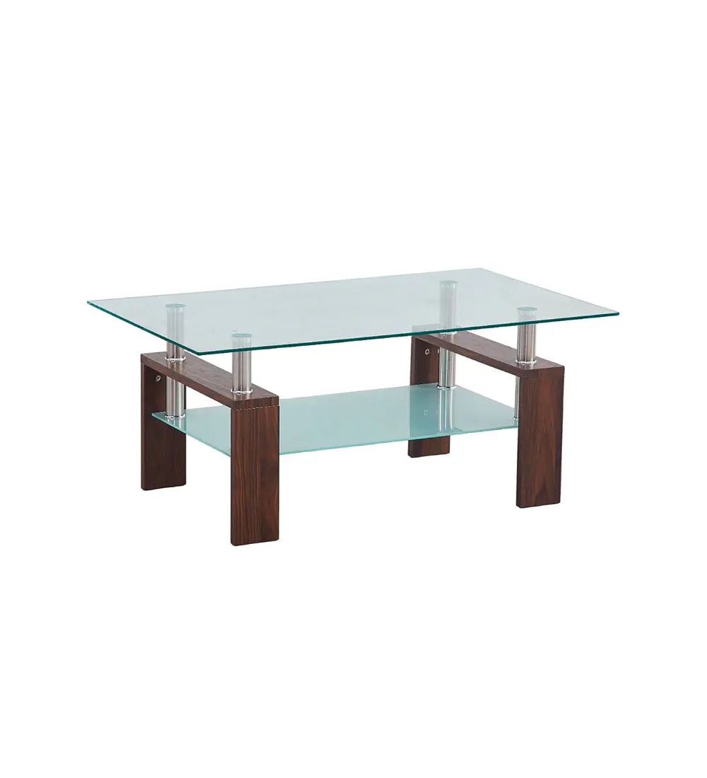 Mesa de Centro Rectangular de Vidrio