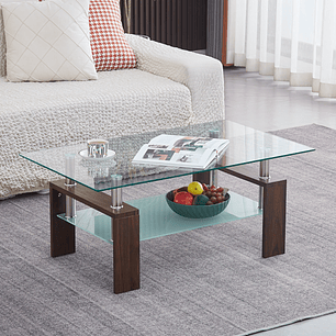 Mesa de Centro Rectangular de Vidrio