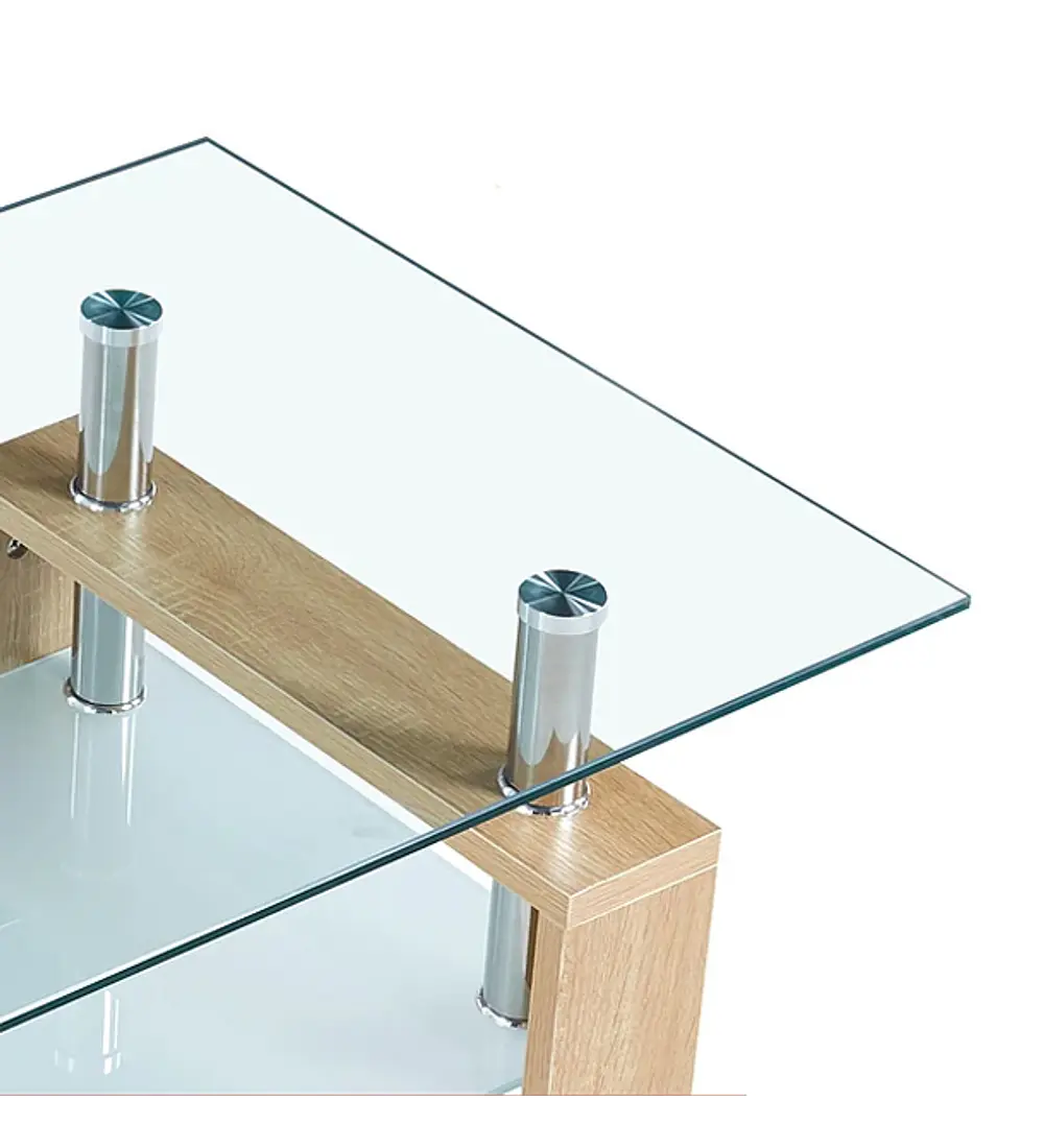 Mesa de Centro Rectangular de Vidrio