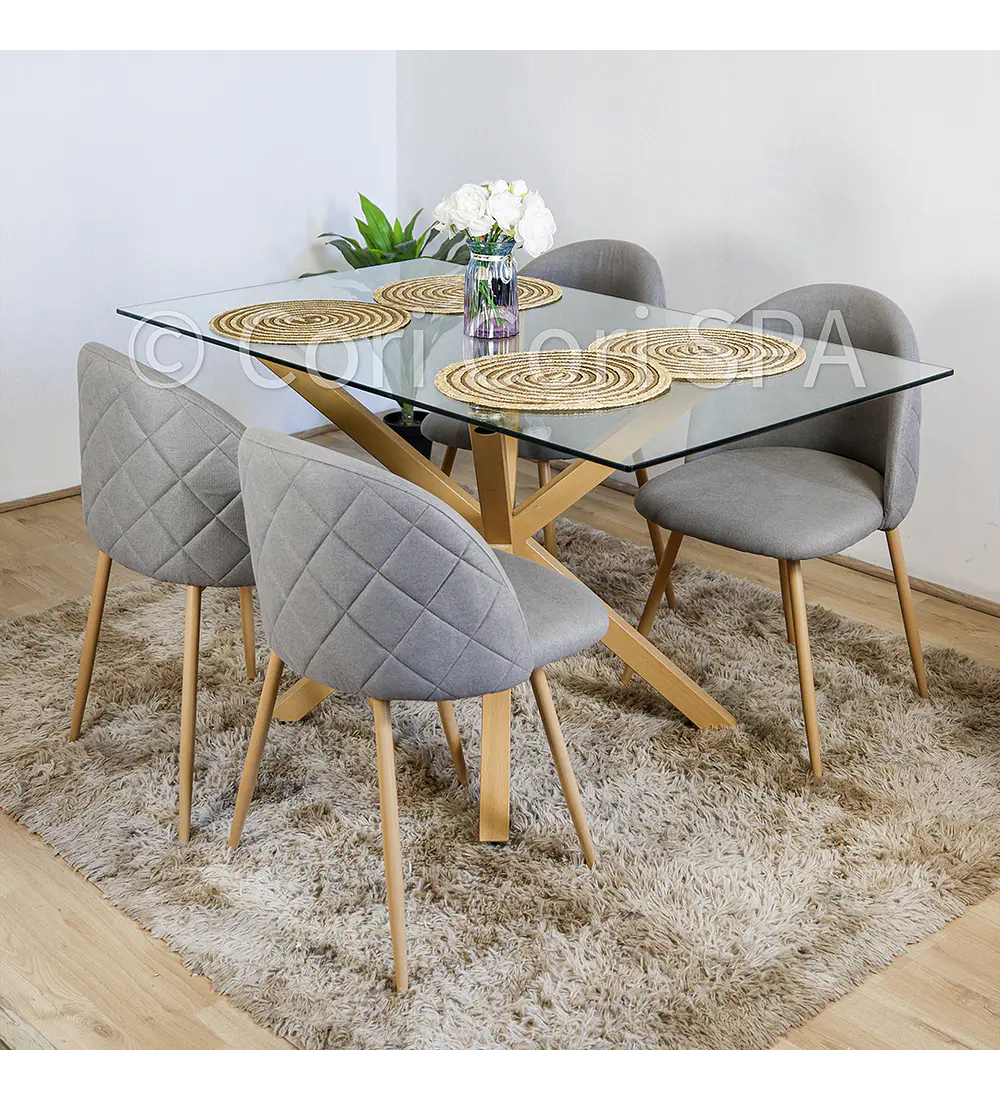 Comedor Madrid 160x90cms + 4 Sillas Luxury
