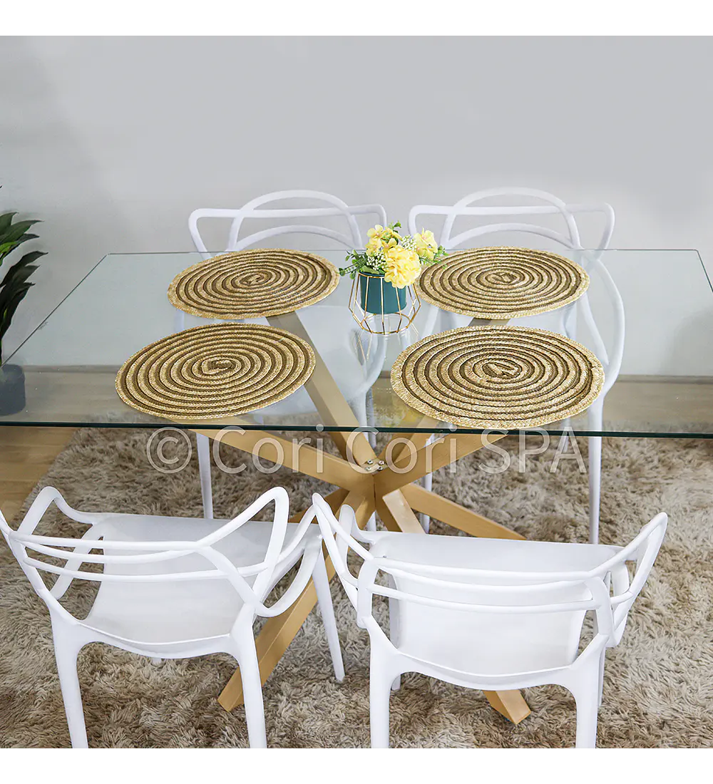 Comedor Madrid 160x90cms + 4 Sillas Master 