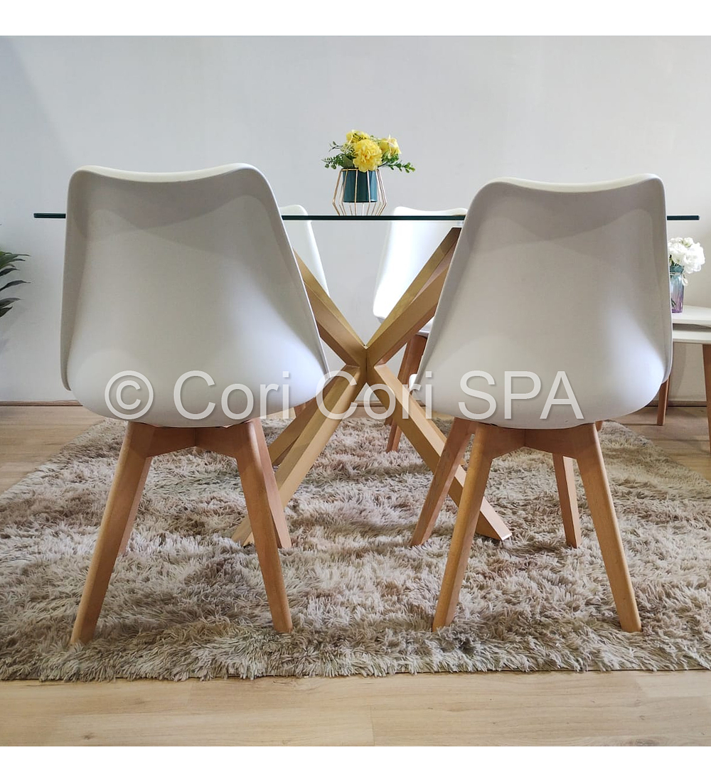 Comedor Madrid 160x90cms + 4 Sillas Tulip