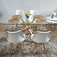 Comedor Madrid 160x90cms + 4 Sillas Tulip - Miniatura 6