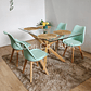 Comedor Madrid 160x90cms + 4 Sillas Tulip - Miniatura 2