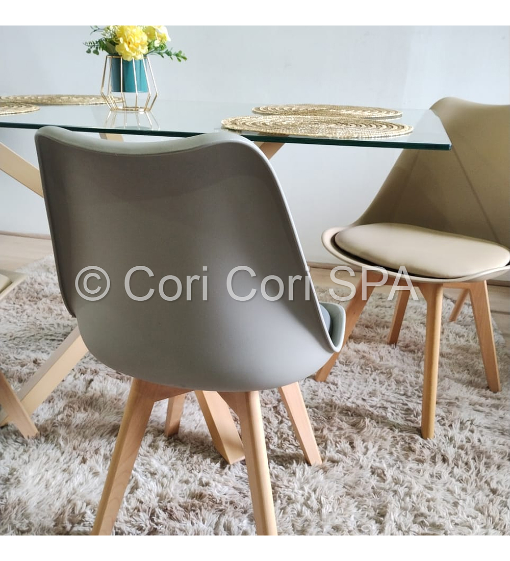 Comedor Madrid 160x90cms + 4 Sillas Tulip