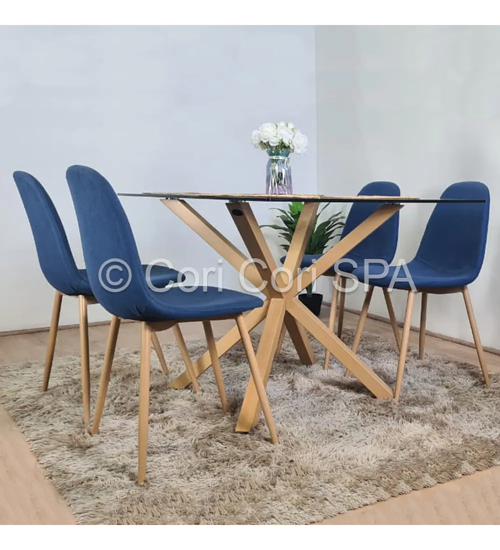Comedor Madrid 160x90cms +  4 Sillas Scoop