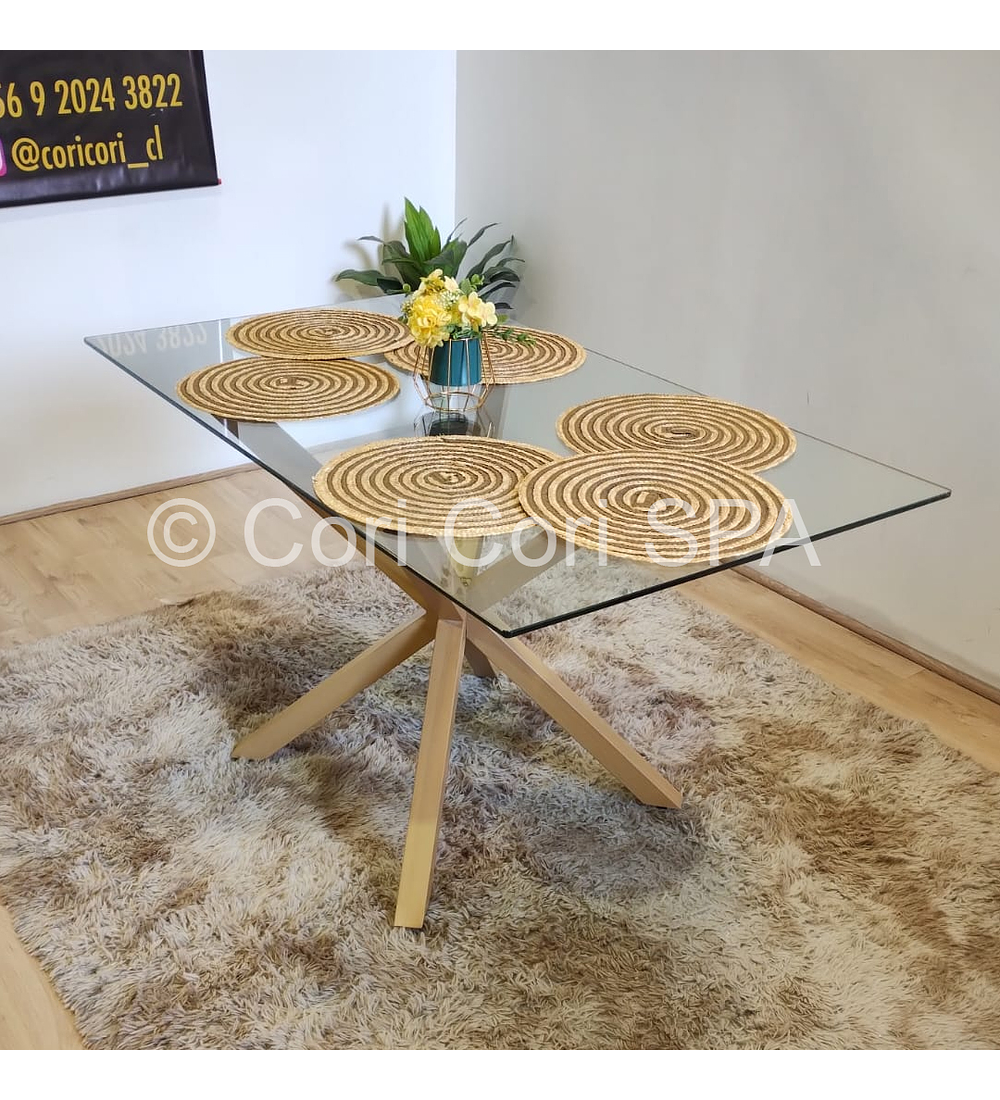 Comedor Madrid 160x90 cm + 6 sillas Eames