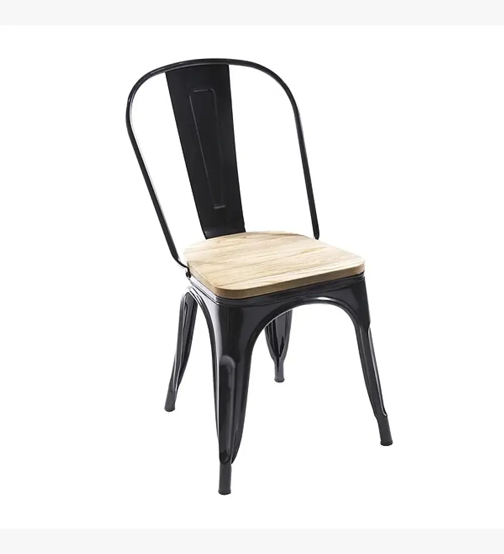 Comedor Madrid 160x90cm + 4 Sillas Tolix Asiento de Madera