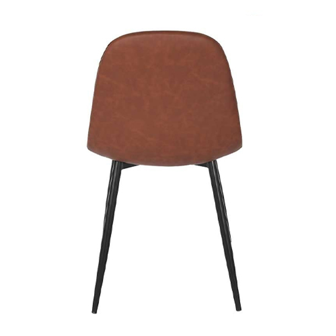 Silla Scoop Ecocuero Vintage Black Café Oscuro 6