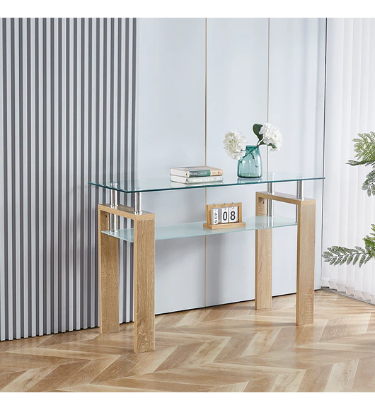 Mesa de arrimo Rectangular de Vidrio