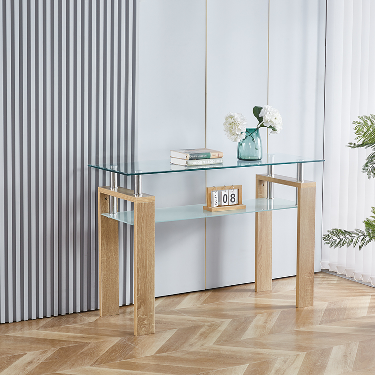 Mesa de arrimo Rectangular de Vidrio 1