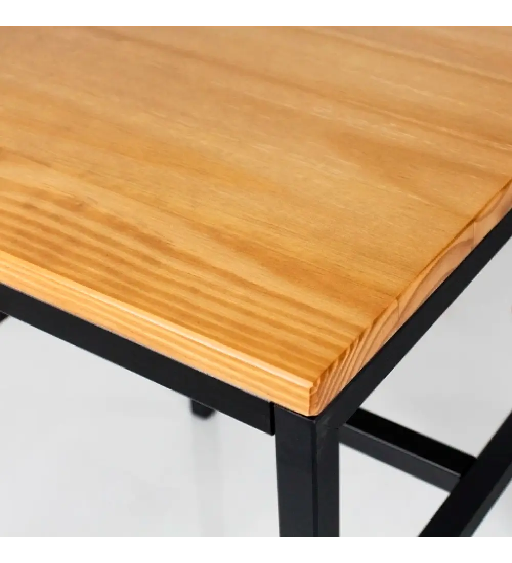 Velador Mesa Auxiliar Lateral de 2 Niveles Madera