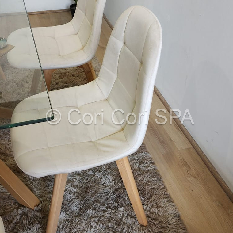 Comedor Madrid 160x90cms + 6 sillas Capitonné Velvet  5