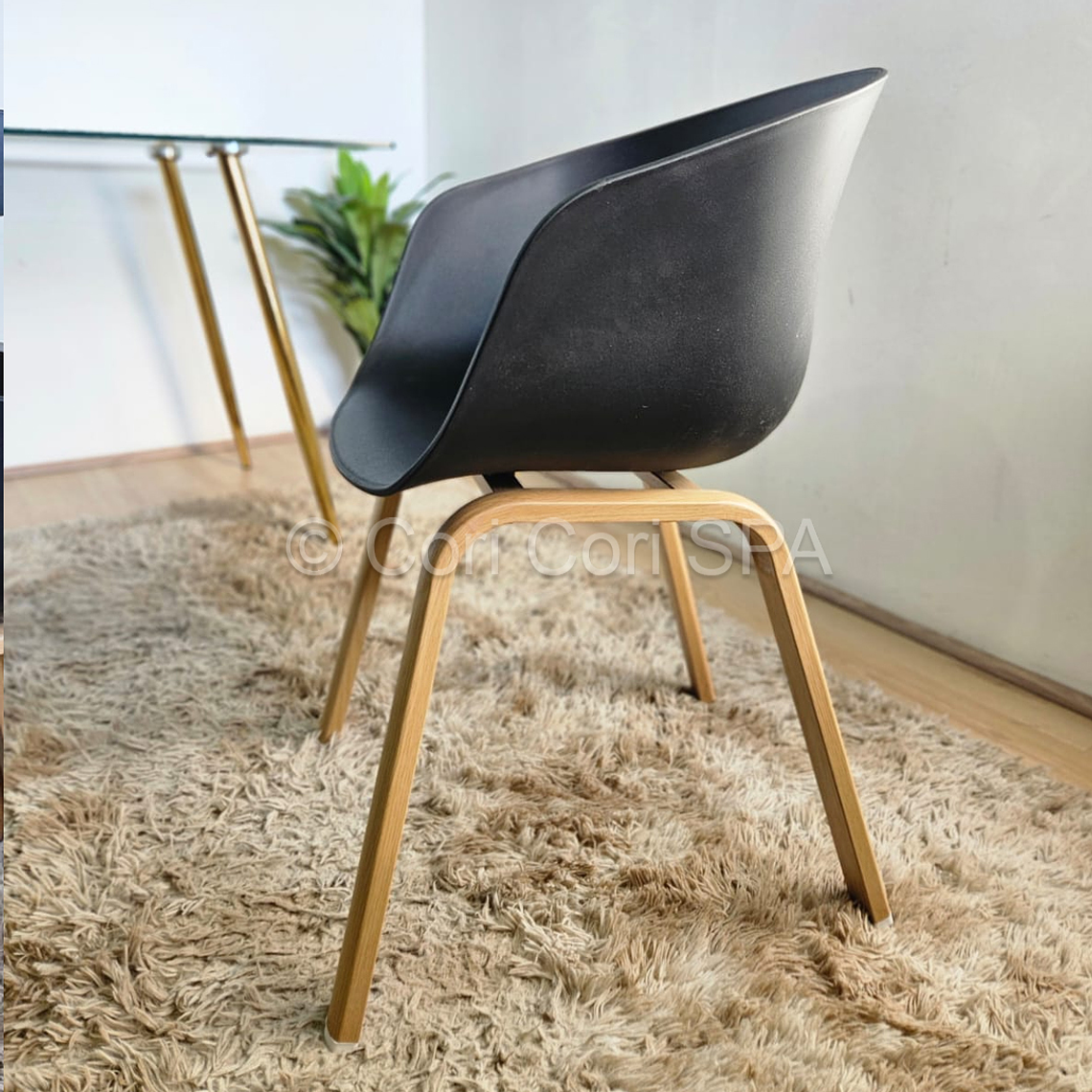 Comedor Mármol 80cm + 4 Sillas Cup 11