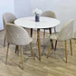 Comedor Mesa Mármol 80cms + 4 Sillas Bread Lino Wood - Miniatura 1
