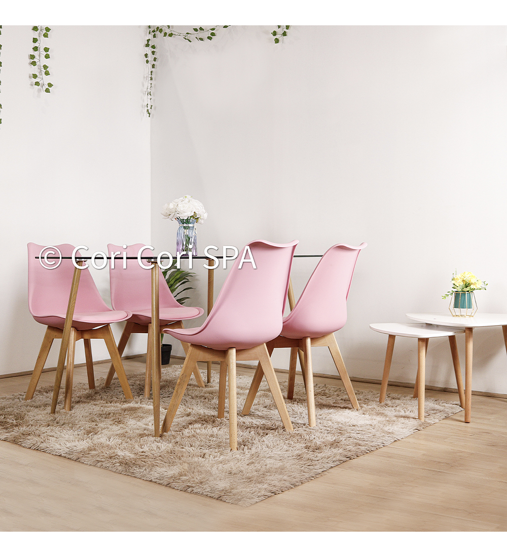 Comedor Rubi 130x80cms + 6 Sillas Tulip