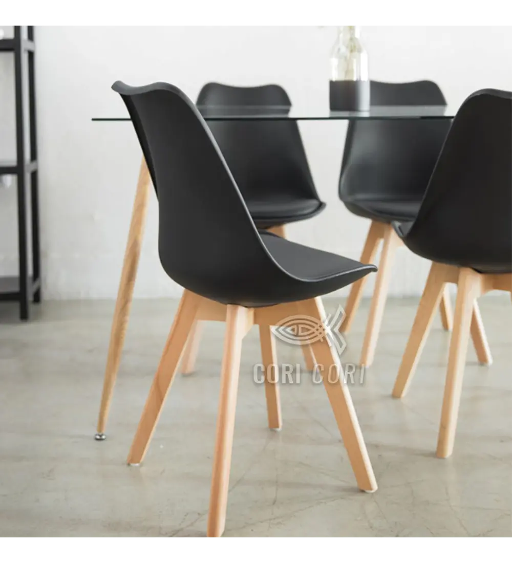 Comedor Rubi 130x80cms + 6 Sillas Tulip