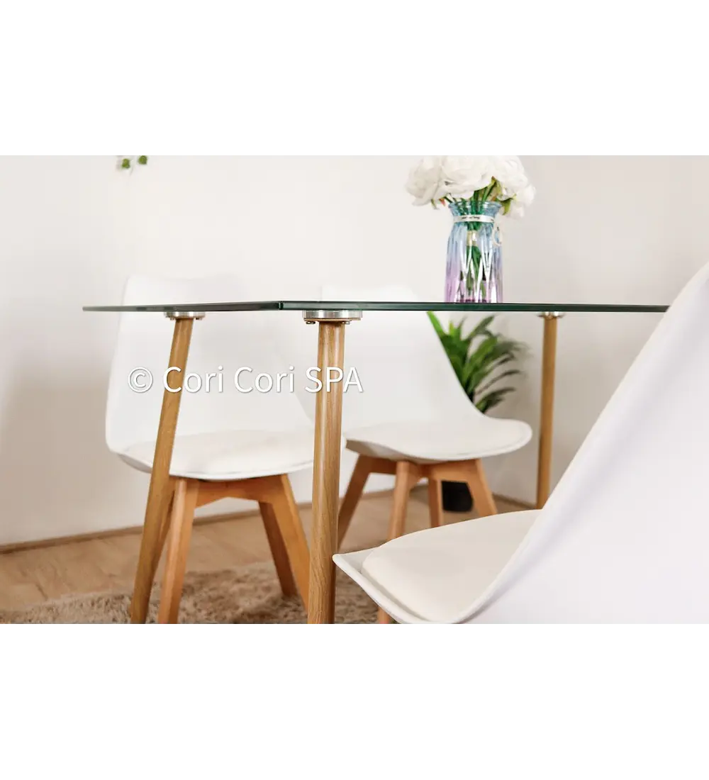 Comedor Rubi 130x80cms + 6 Sillas Tulip