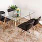 Comedor Rubi  130x80cms + 4 Sillas Eames Mariposa Ecocuero - Miniatura 4