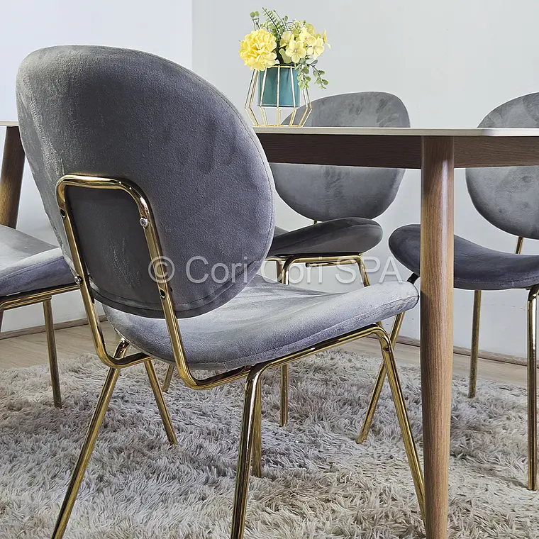 Comedor Mesa Mármol 140X80cm  + 4 Sillas Karu 3