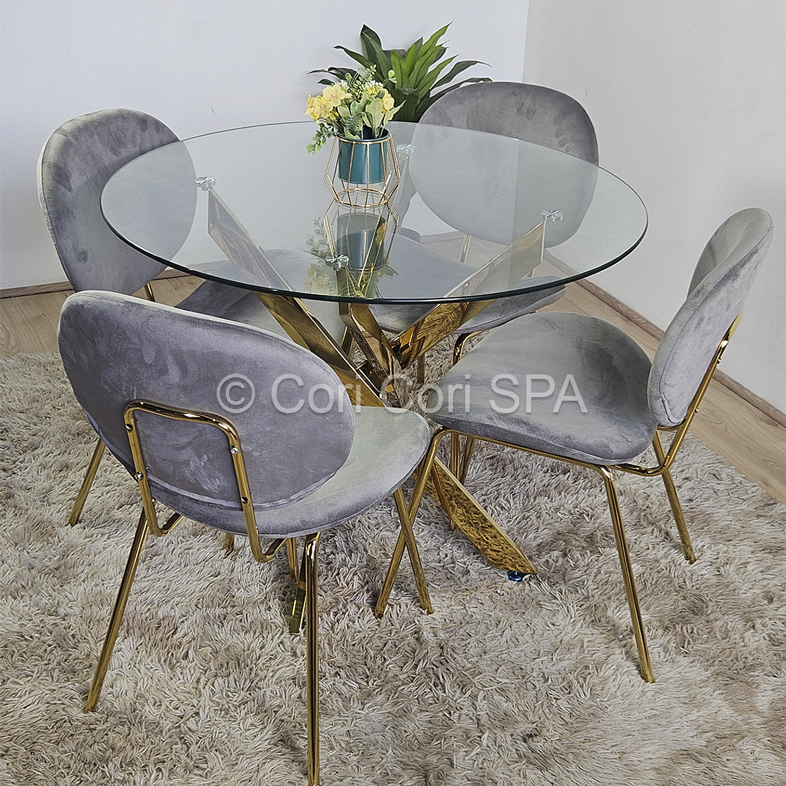 Warwick Gold  120cm + 4 Sillas Karu 1