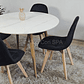 Comedor Mármol 80cm  + 4 Sillas Capitonne Velvet - Miniatura 7