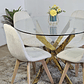 Comedor Mesa Warwick Gold 120cm + 4 Sillas Capitonne Velvet - Miniatura 5