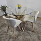 Comedor Mesa Warwick Gold 100cm + 4 Sillas Mariposa Velvet - Miniatura 3