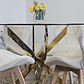 Comedor Mesa Warwick Gold 120cm + 4 Sillas Mariposa Velvet - Miniatura 5